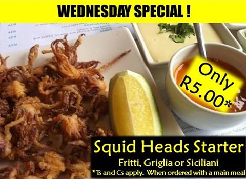 Wednesday squid head special